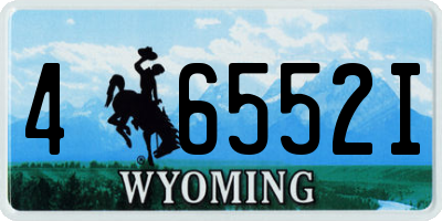 WY license plate 46552I