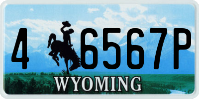 WY license plate 46567P