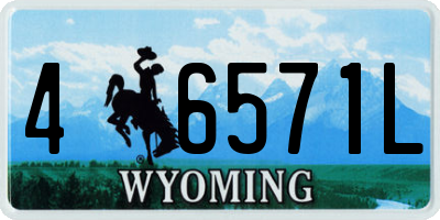 WY license plate 46571L