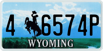WY license plate 46574P