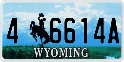 WY license plate 46614A