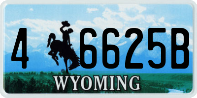 WY license plate 46625B