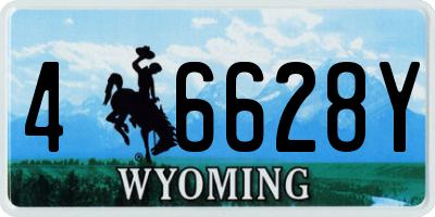 WY license plate 46628Y