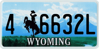 WY license plate 46632L