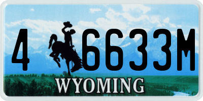WY license plate 46633M