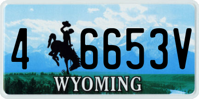 WY license plate 46653V