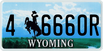 WY license plate 46660R