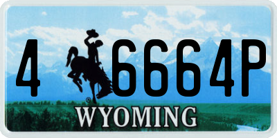 WY license plate 46664P