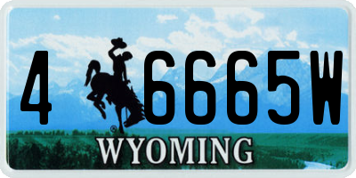 WY license plate 46665W
