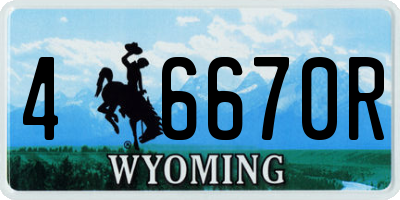 WY license plate 46670R
