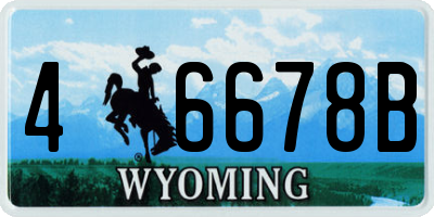 WY license plate 46678B