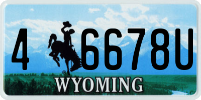 WY license plate 46678U