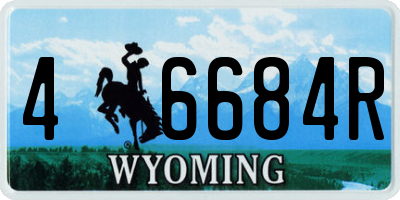 WY license plate 46684R