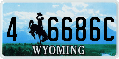 WY license plate 46686C