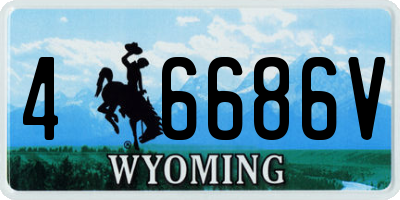 WY license plate 46686V