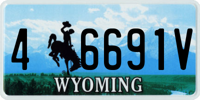 WY license plate 46691V