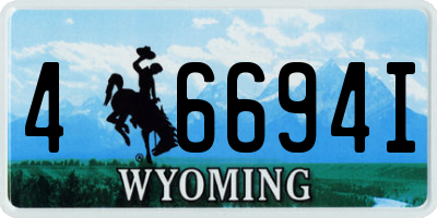 WY license plate 46694I