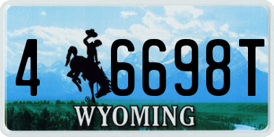 WY license plate 46698T