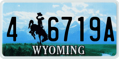 WY license plate 46719A