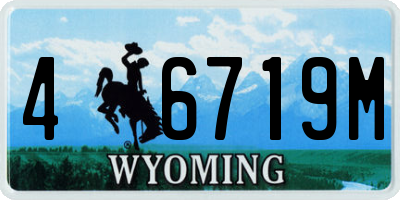 WY license plate 46719M