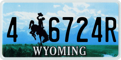 WY license plate 46724R