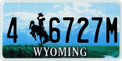 WY license plate 46727M