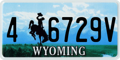 WY license plate 46729V