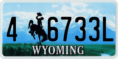 WY license plate 46733L