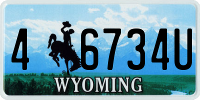 WY license plate 46734U