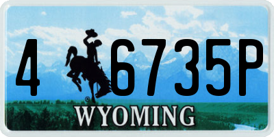 WY license plate 46735P
