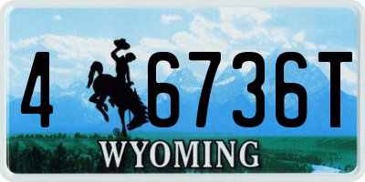 WY license plate 46736T