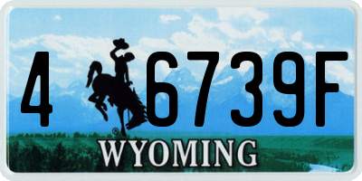 WY license plate 46739F