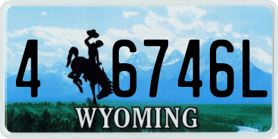 WY license plate 46746L