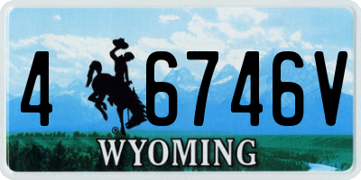 WY license plate 46746V