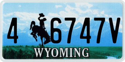 WY license plate 46747V