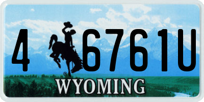 WY license plate 46761U