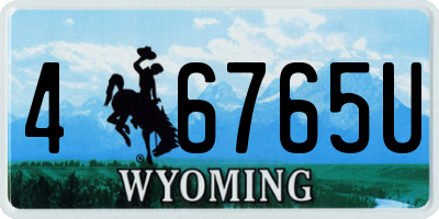 WY license plate 46765U