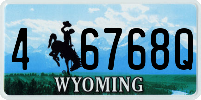 WY license plate 46768Q