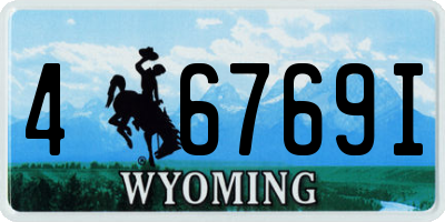 WY license plate 46769I