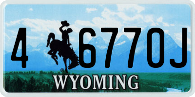 WY license plate 46770J