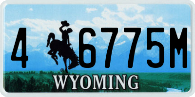WY license plate 46775M