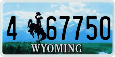 WY license plate 46775O