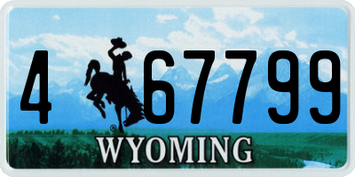 WY license plate 467799