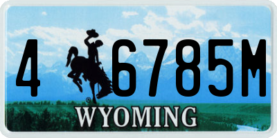 WY license plate 46785M