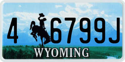 WY license plate 46799J