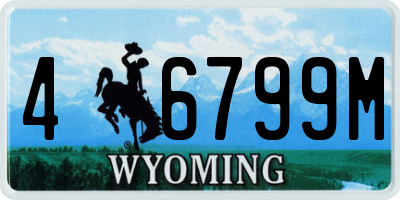 WY license plate 46799M