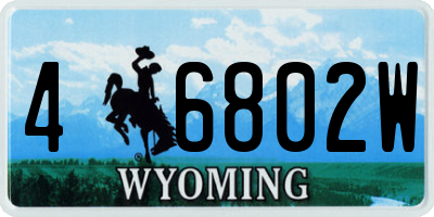 WY license plate 46802W