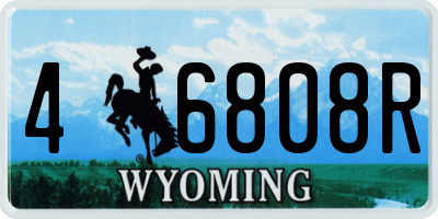 WY license plate 46808R