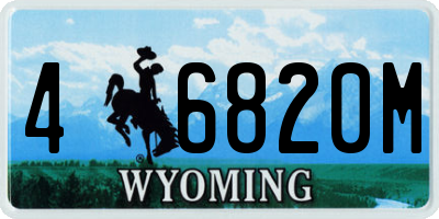 WY license plate 46820M
