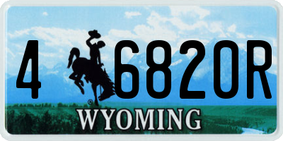 WY license plate 46820R